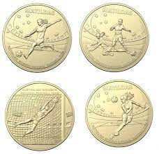Royal Australian Mint $1 AlBr Set of 4 UNC Matilda FIFA Soccer Coins 2023