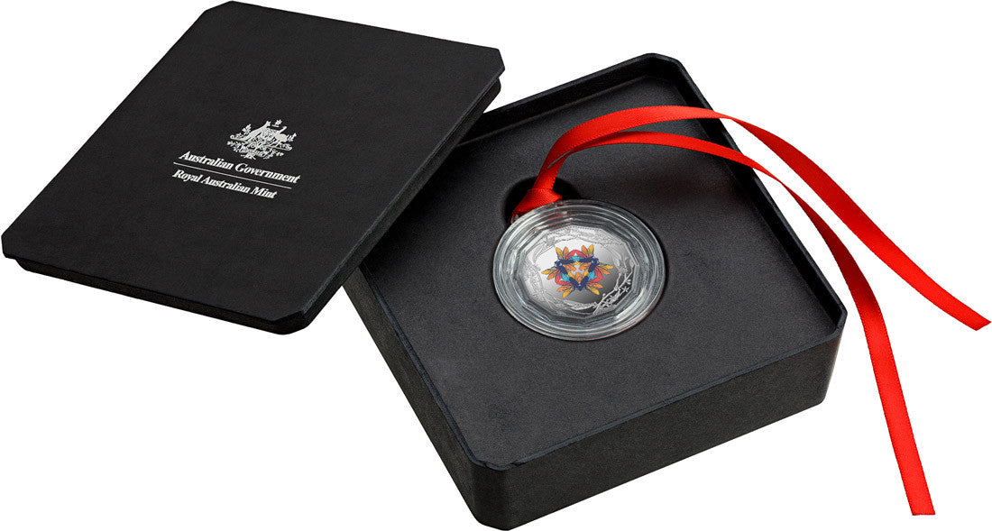 Christmas Decoration 2022 50c Silver Coloured Proof Coin