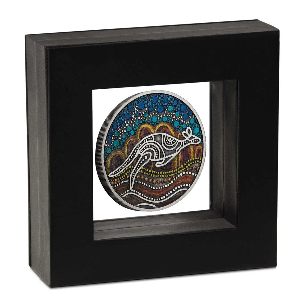 Perth Mint Australian Yongka 2023 2 oz Silver Antiqued Coloured Coin