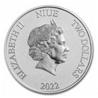 2022 Niue Donald Duck Christmas 1 oz .999 Silver BU Coin