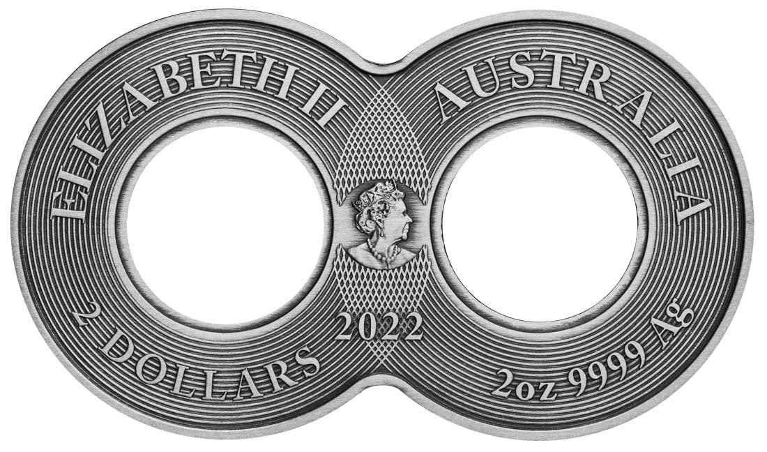 Ouroboros 2022 2oz Silver Antiqued Coloured Coin