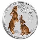 Perth Mint 2023 Year of the Rabbit 1 oz Silver Coloured Coin