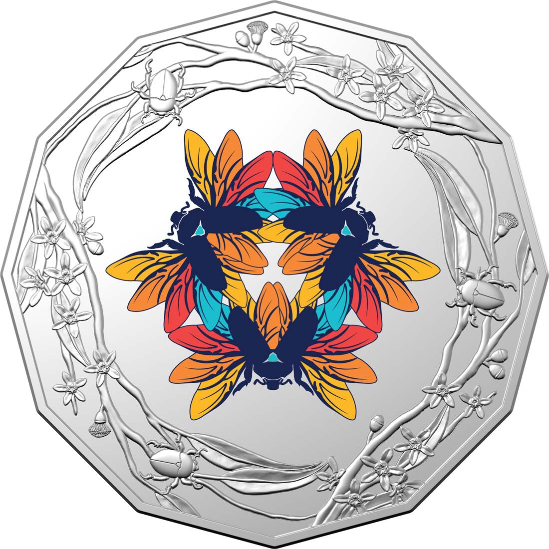 Christmas Decoration 2022 50c Coloured Uncirculated Coin – Set of 5