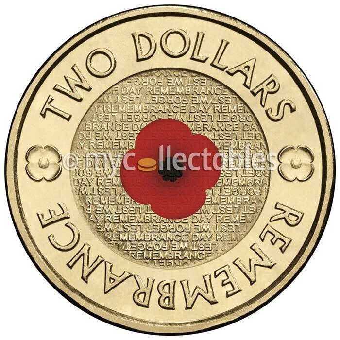 Remembrance Day 2012 $2 Red Poppy Coin on RLS Card
