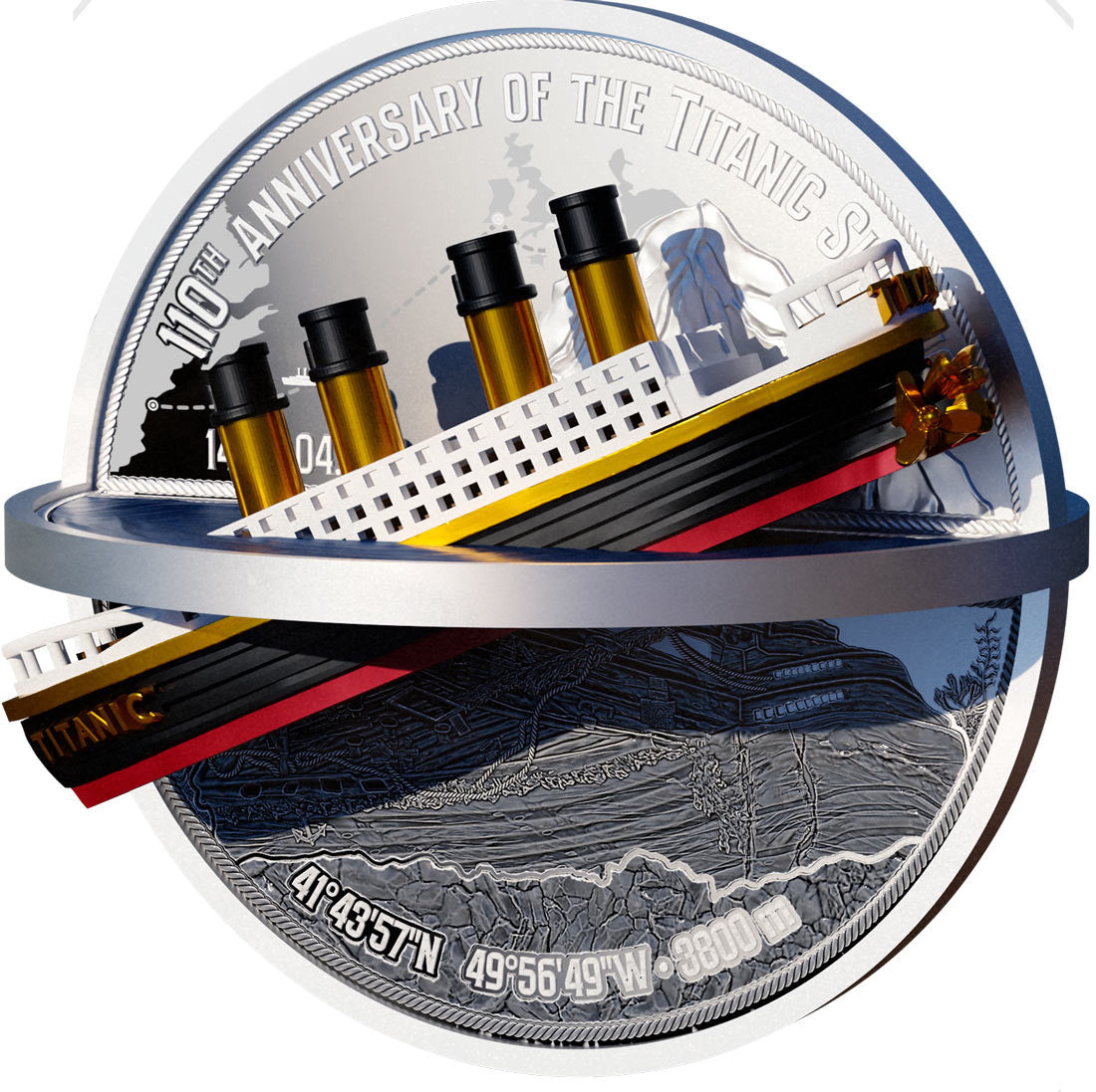 2022 Niue $5 Silver Proof Coin - Titanic - 110th Anniversary of Titanic Sinking