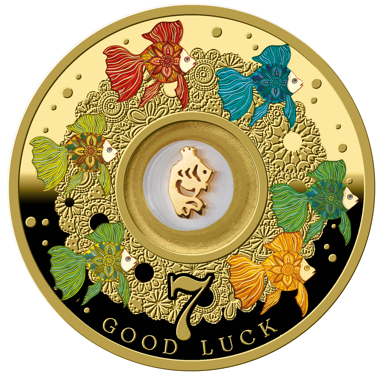 Goldfish (Lucky Seven) 2022 Cameroon 500 Francs Silver Proof Coin