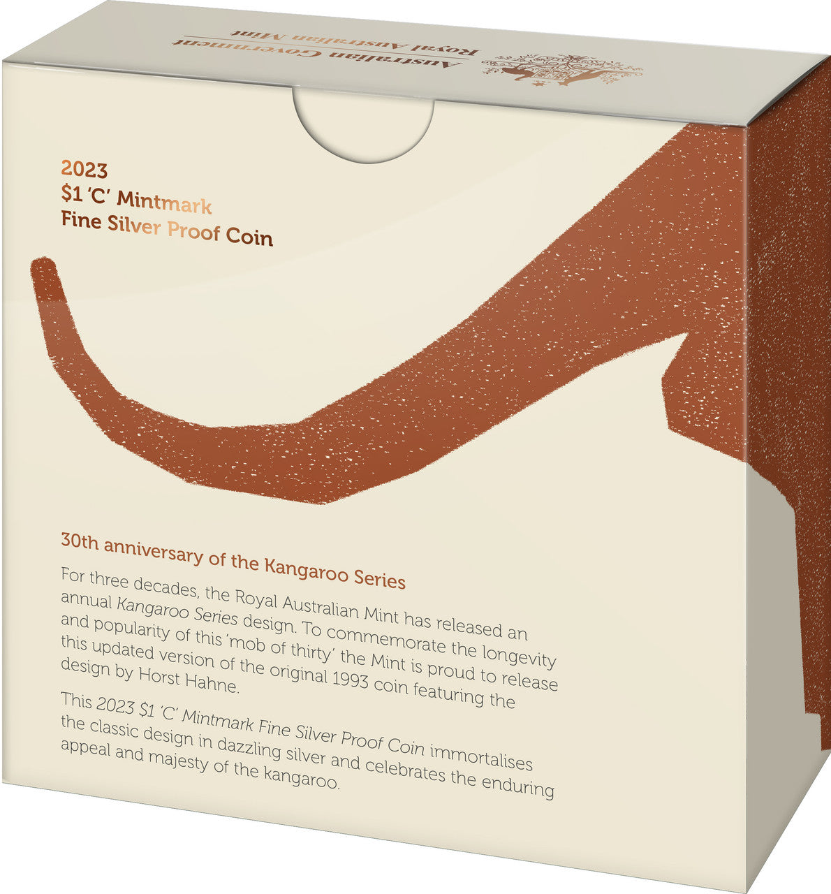 Royal Australian Mint Mob of Thirty 2023 $1 1oz C Mint Mark Fine Silver Proof Coin Kangaroo