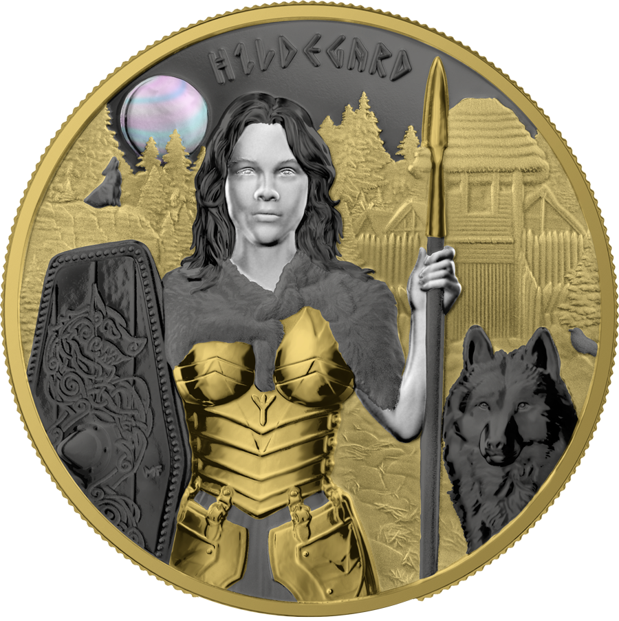 2022 Germania Mint 1oz .9999 Silver BU Coin - Valkyries: Hildegard Valhalla