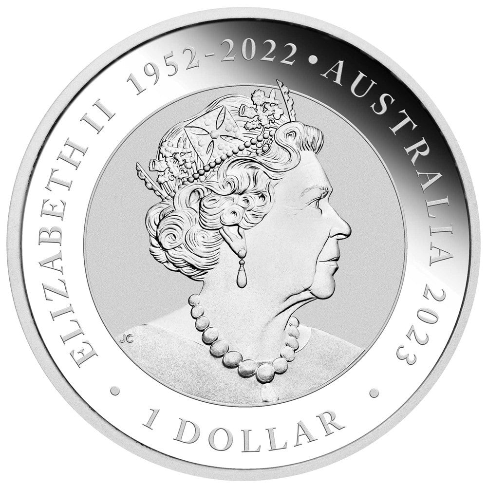 Perth Mint Australian Swan 2023 1 oz Silver Coloured coin