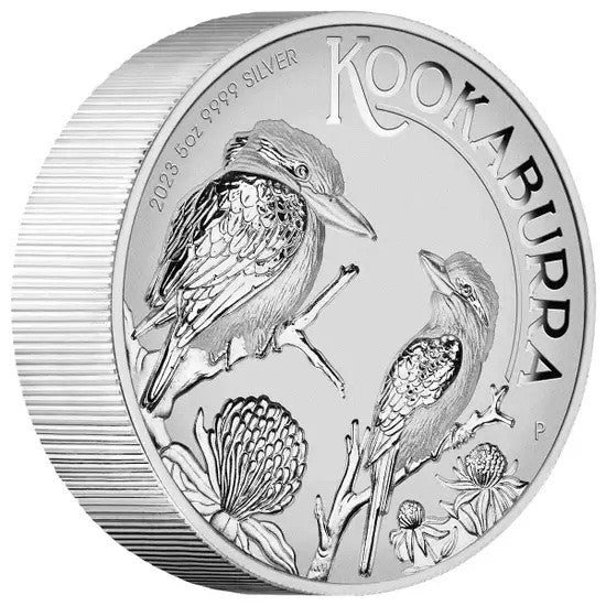 Perth Mint Australian Kookaburra 2023 5 oz Silver Incused Coin