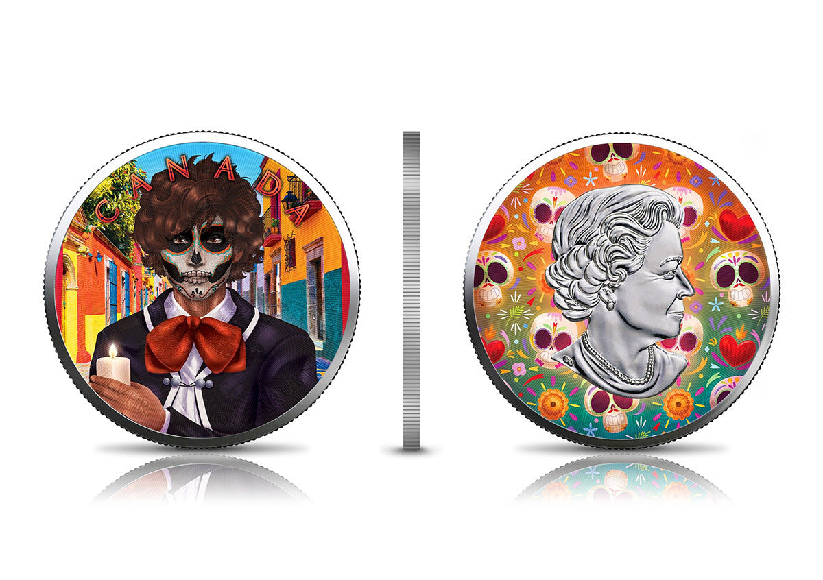 Día de Muertos - 2022 Canadian Maple Leaf 1oz Silver Bullion - Set of 3