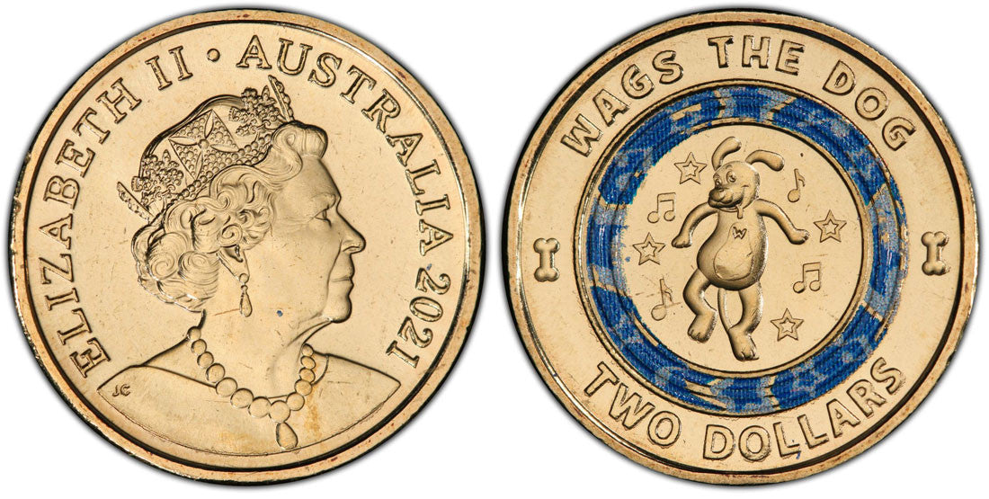 2021 $2 Wiggles 30th Ann. - Wags the Dog PCGS MS66