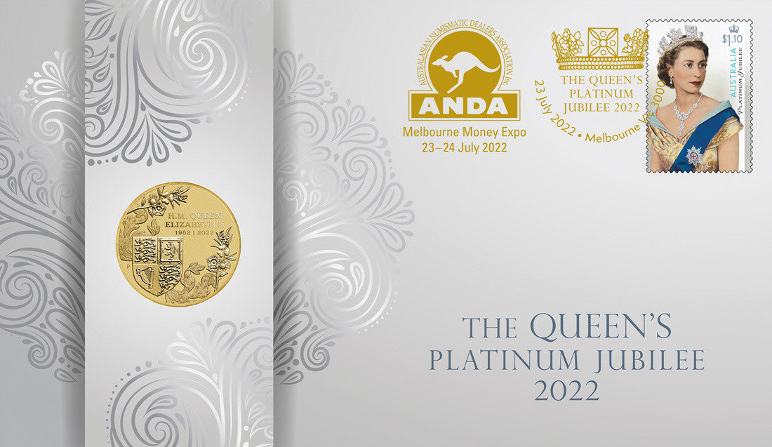Queen's Platinum Jubilee (Perth Mint), Queen's Platinum Jubilee (RAM) & Animalia - PNC Trio (matching numbers) - 2022 ANDA Melbourne Money Expo