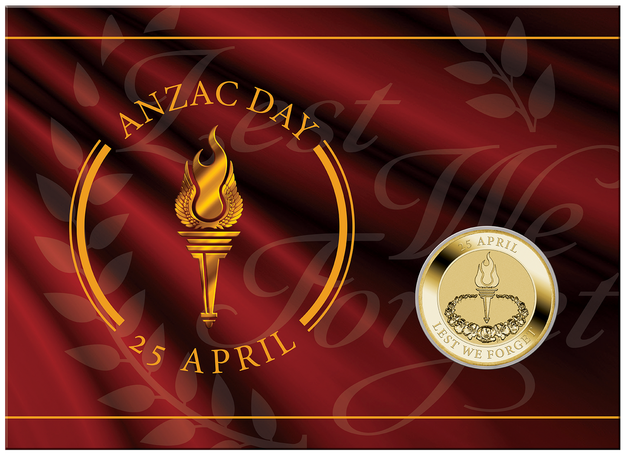 2023 Anzac Day Al/Br Coin in Card