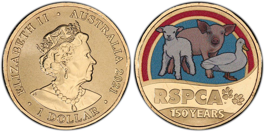 150 Ann. of RSPCA Farm Animals $1 PCGS MS67