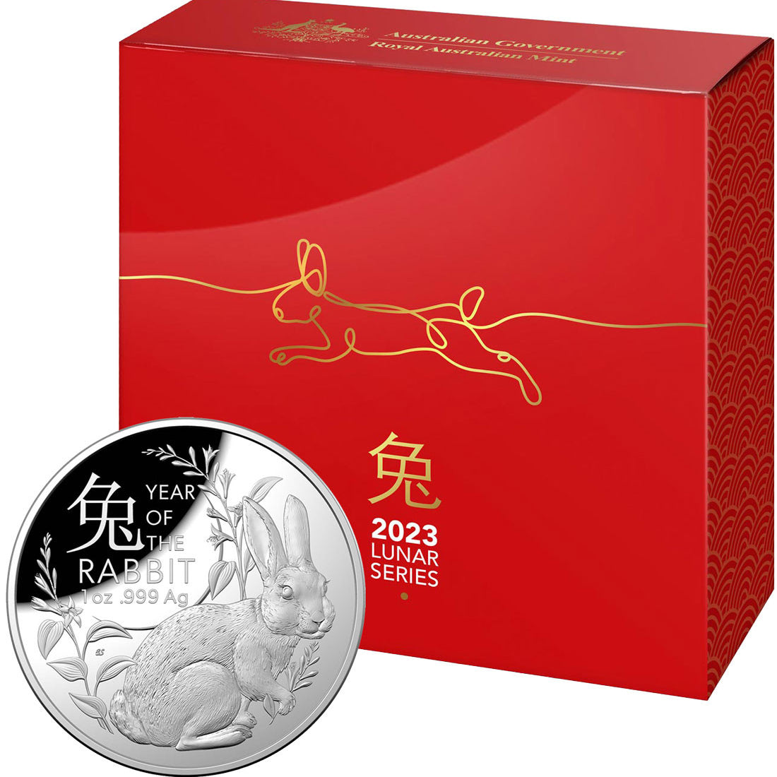 Year of the Rabbit 2023 $5 Domed Silver Proof Coin