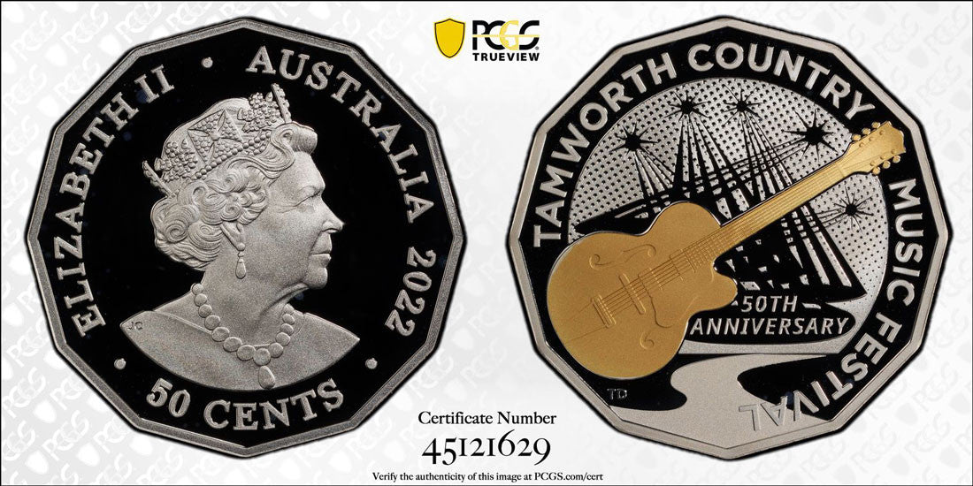 2022 Tamworth Music Festival Partial Silver Proof Gilt PCGS PR69DCAM #1
