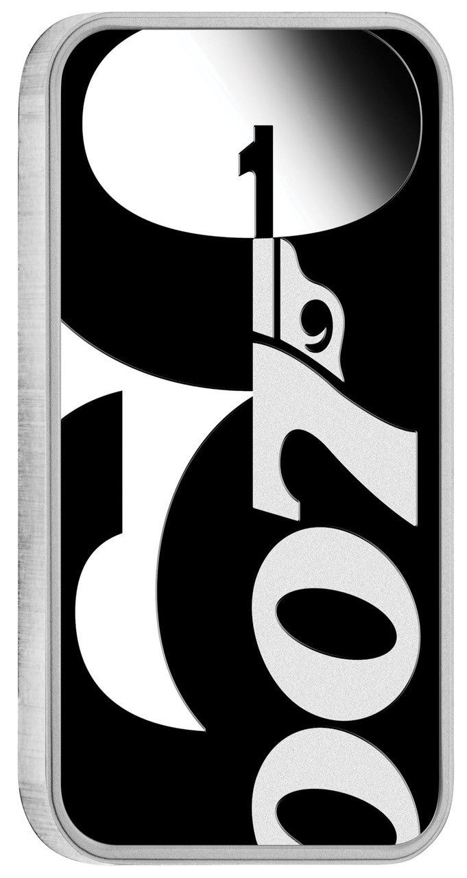60 Years of Bond 2022 1oz Silver Proof Coloured Rectangular Coin