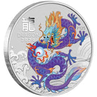 Perth Mint Australian Year of the Dragon 2024 1 oz Silver Purple Bullion Coin in Card