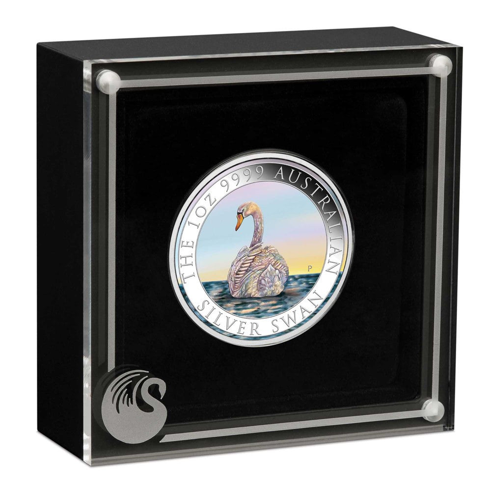 Perth Mint Australian Swan 2023 1 oz Silver Coloured coin