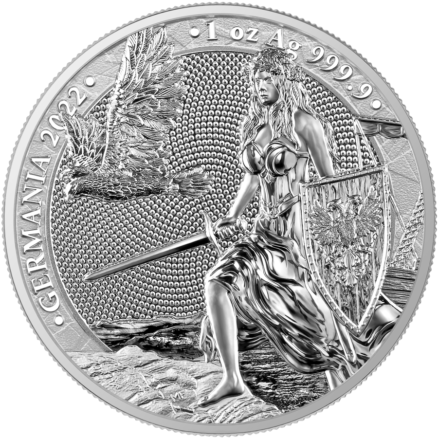 2022 Germania Mint 1oz .9999 Silver BU Coin - Germania