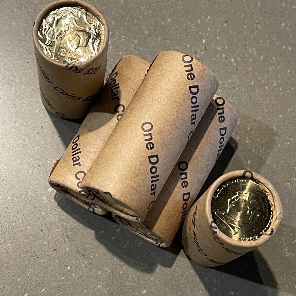 Royal Australian Mint King Charles III $1 UNC Coin Roll Head Tail