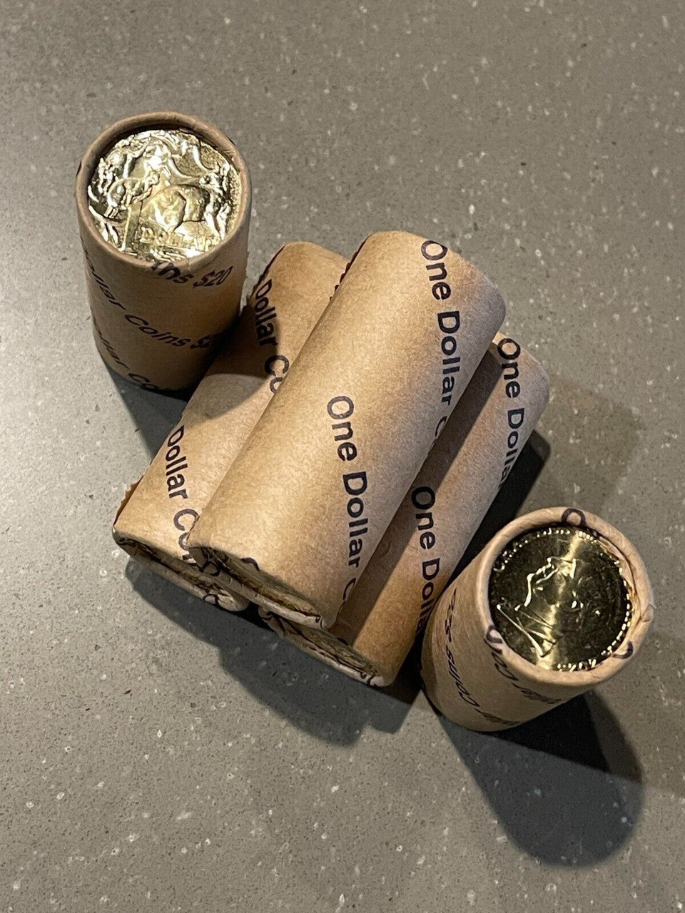 Royal Australian Mint King Charles III $1 UNC Coin Roll Head Tail