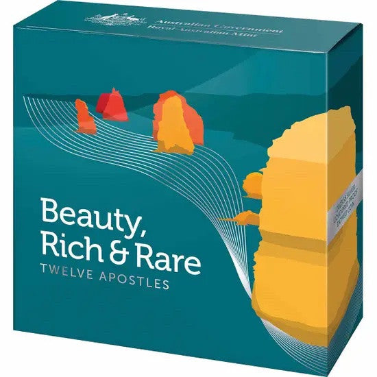 Royal Australian Mint The Twelve Apostles 2023 $5 Curved Colour 1oz Silver Proof Coin