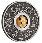 YEAR OF THE RABBIT ROTATING CHARM 2023 1oz SILVER ANTIQUED COIN