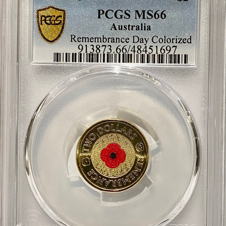 Royal Australian Mint 2022 Remembrance Day $2 Coin - PCGS MS66