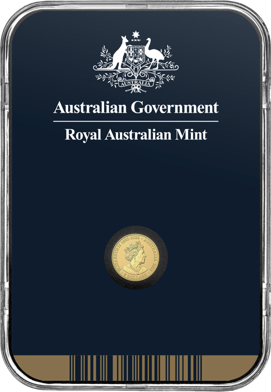 Royal Australian Mint 2023 $5 Mini Money Emu 0.5g Gold Frosted Uncirculated Coin