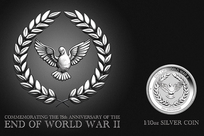 2020 1/10oz Silver Coin in Card - End of WWII 75th Anniversary