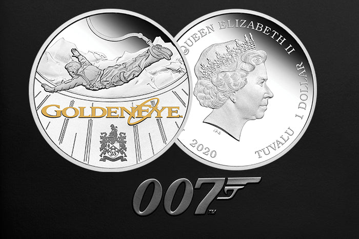 2020 1oz Silver Proof Coin - James Bond Golden Eye 25th Anniversary