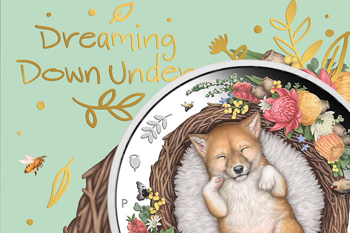 2021 1/2oz Silver Proof Coloured Coin - Dreaming Down Under - Dingo
