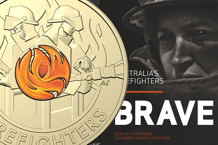 2020 $2 Colour 'C' Mintmark Uncirculated Coin-in-Card - Australia's Firefighters