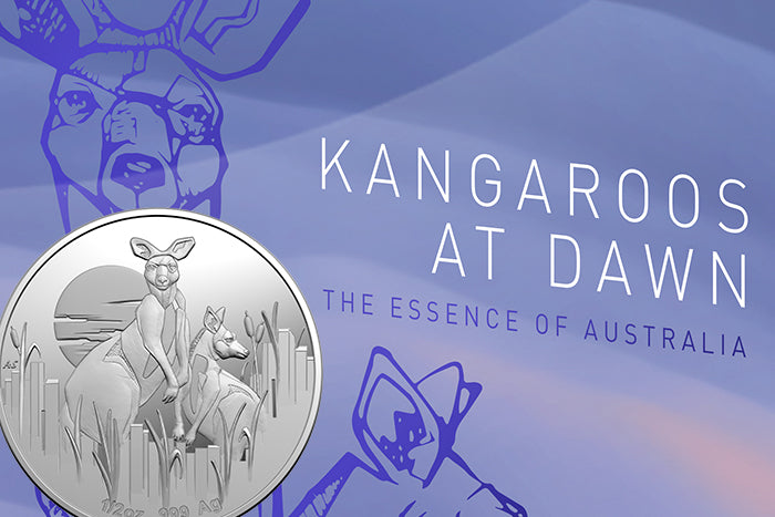 2020 $1 1/2oz Silver Proof Coin - Kangaroos At Dawn