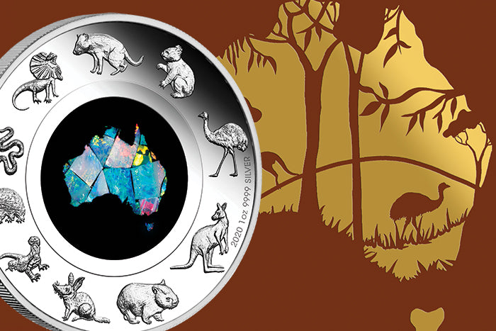 2020 1oz Silver Proof Opal Coin - Great Southern Land