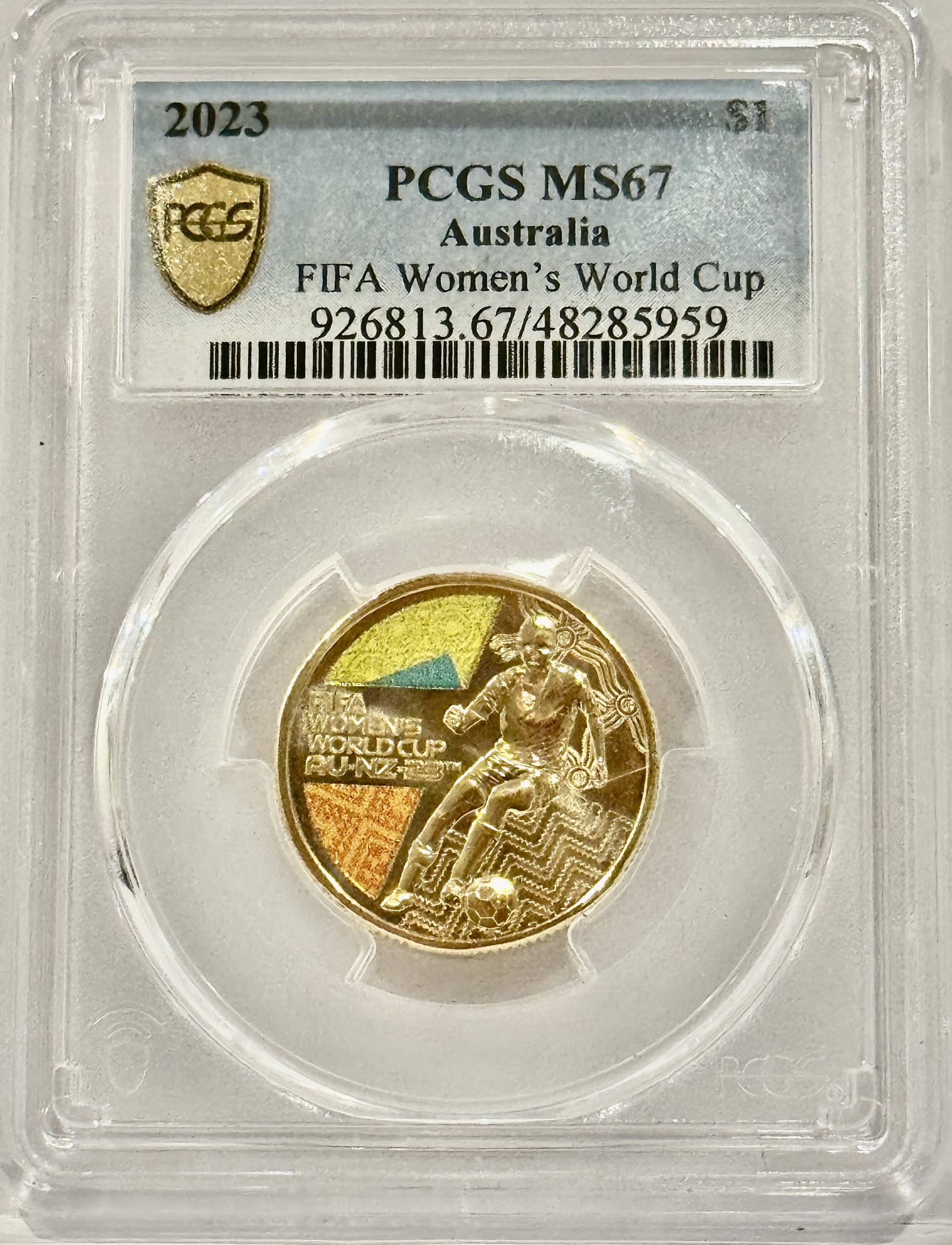 Royal Australian Mint 2023 $1 FIFA Womens World Cup PCGS MS67
