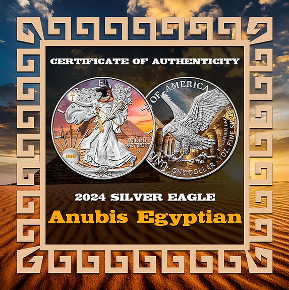 2024 Anubis Treasures of Ancient Egypt Walking Liberty 1oz Silver Coin
