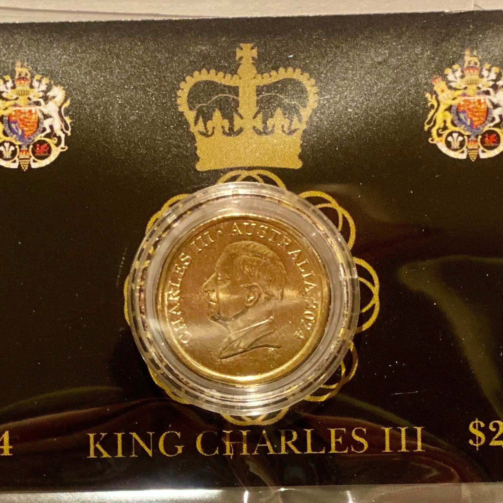 Royal Australian Mint 2024 King Charles III $2 UNC Coin in Card