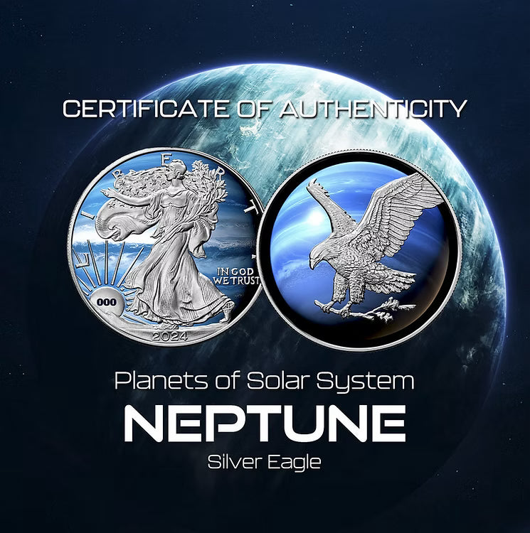 2024 Neptune Silver Walking Liberty - Planets of the Solar System Series  1 oz Silver coin