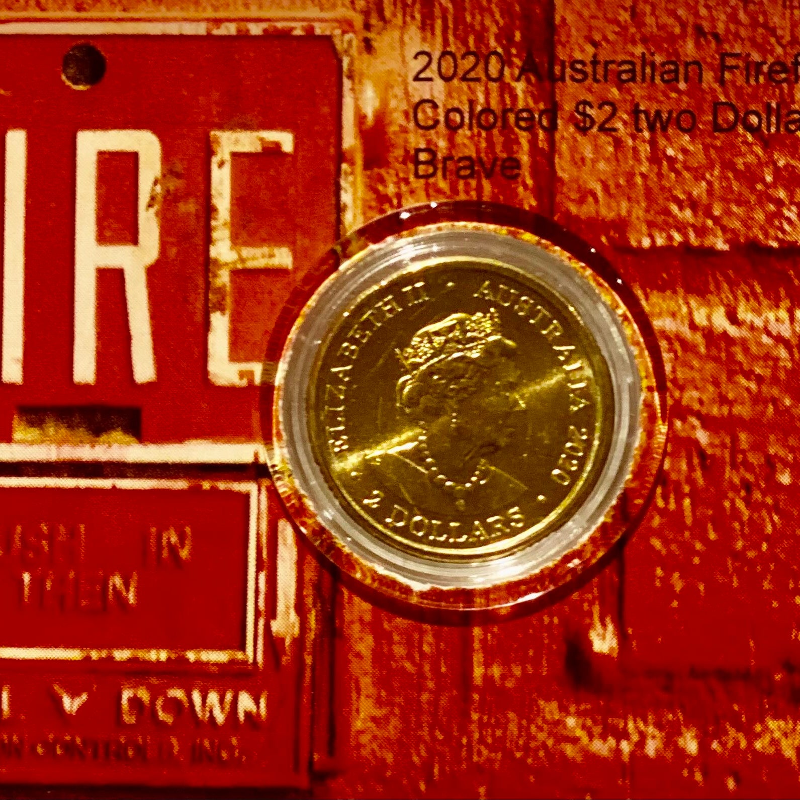 2020 Australian Firefighters $2 UNC Coin in Card