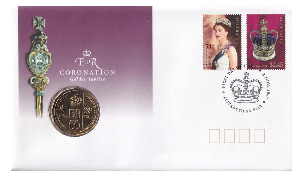 2003 ER II Coronation Golden Jubilee 50c PNC