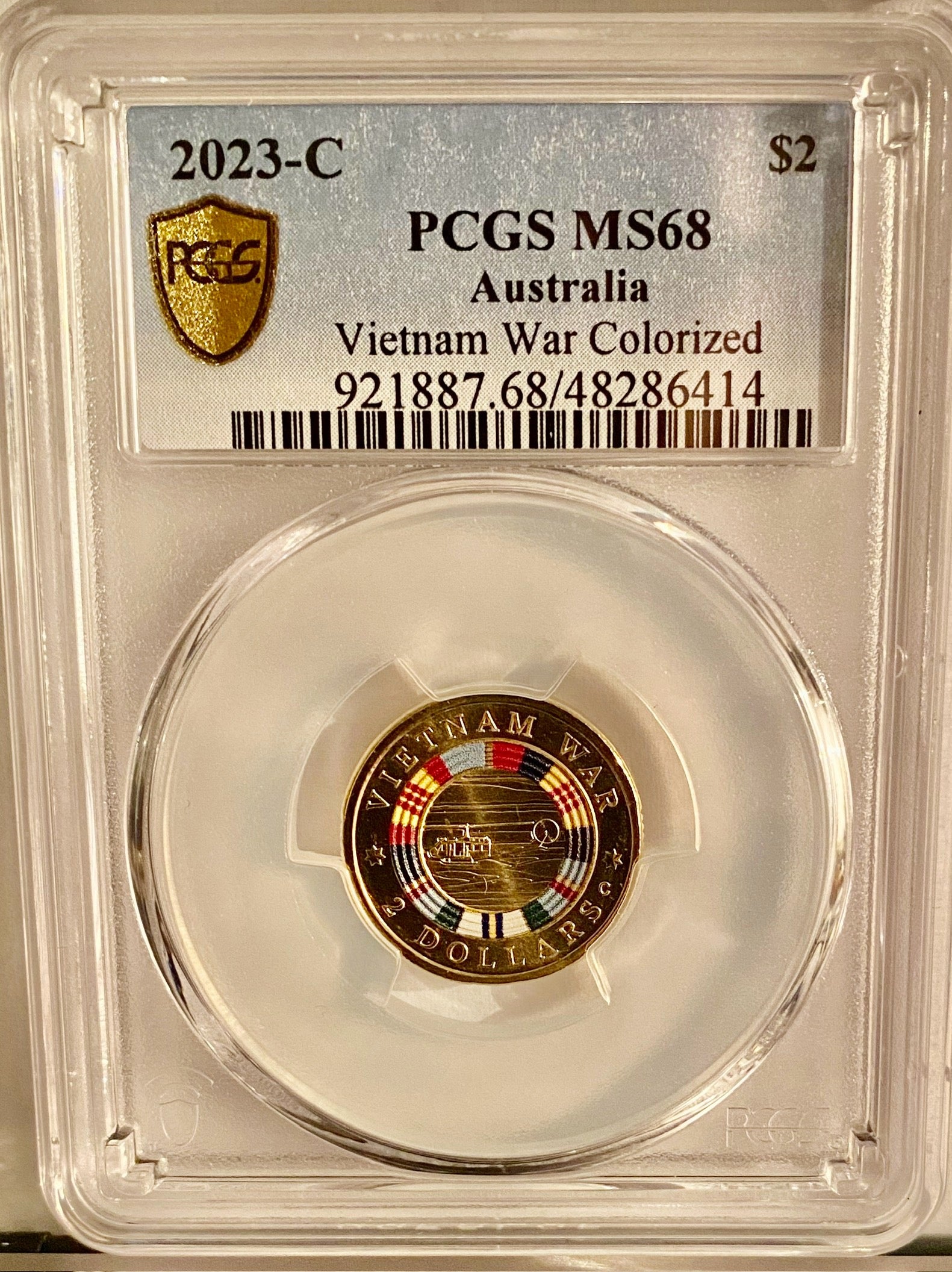 Royal Australian Mint 2023-C Vietnam War Colourized PCGS MS68