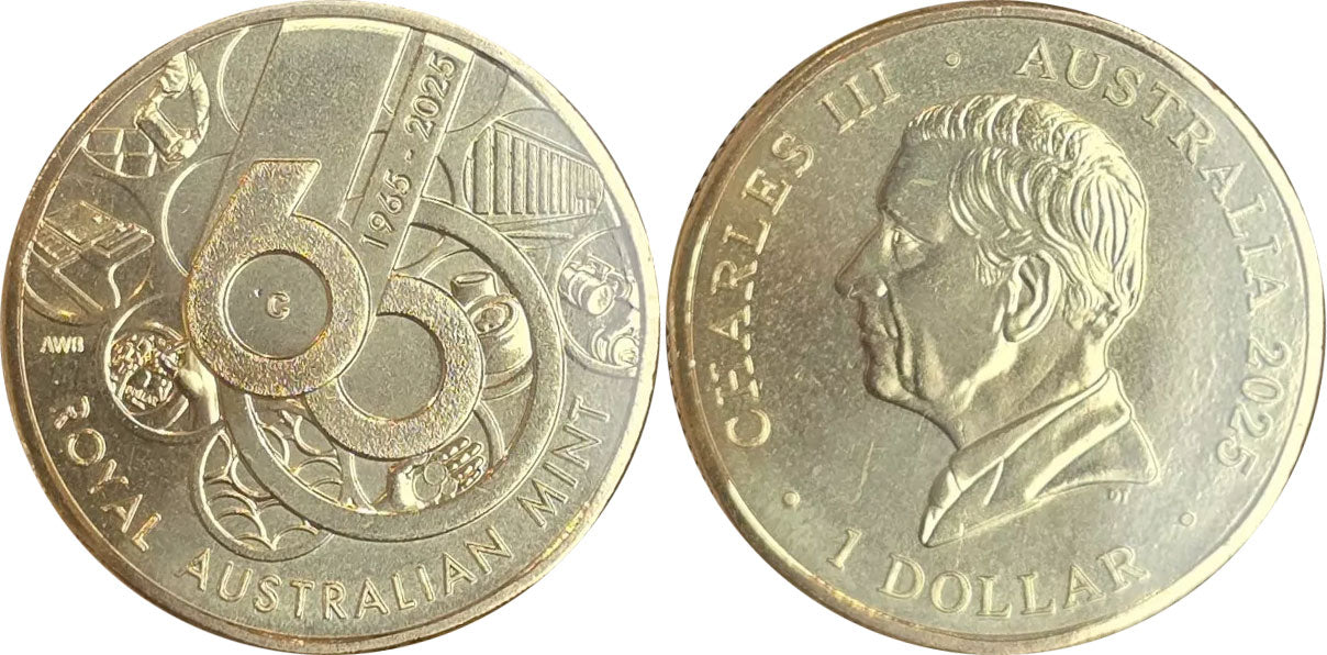 Royal Australian Mint 2025 60th Anniversary C Mintmark $1 Coin of