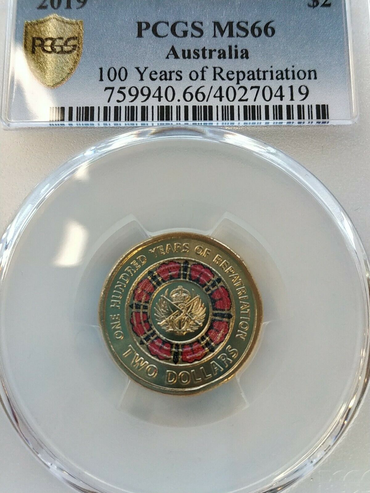 Royal Australian Mint 2019 $2 100 Years of Repatriation PCGS MS66