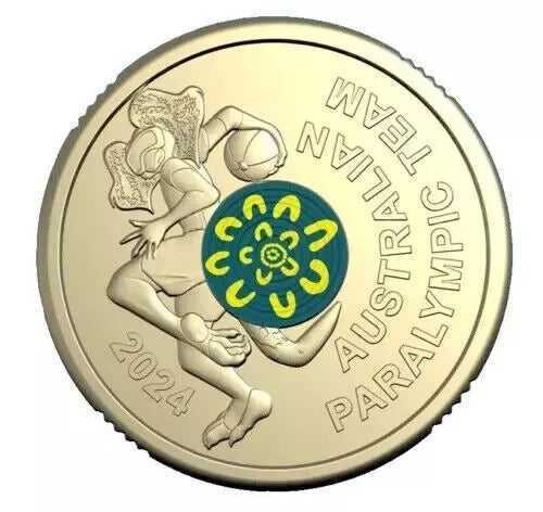Royal Australian Mint 2024 Set of 4 Australian Olympic and Paralympic Teams $2 Coloured UNC Coins