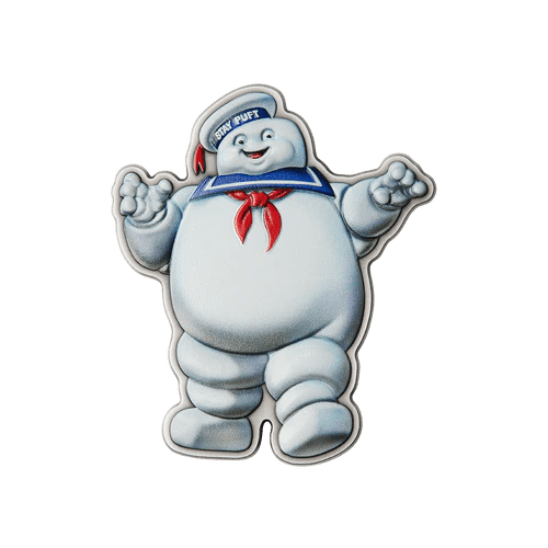 2024 Ghostbusters 2oz Silver Stay Puft Shaped Coin