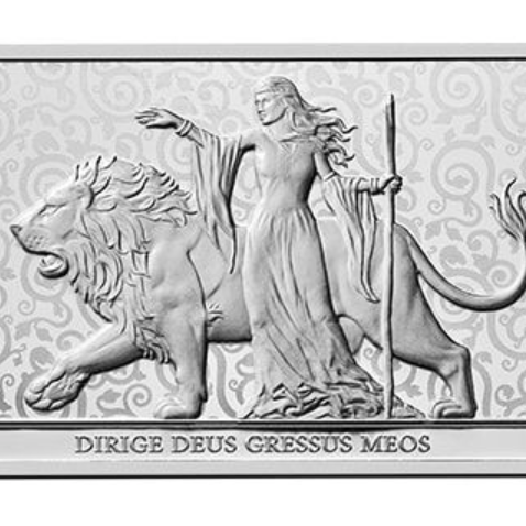 Royal Mint Uma and the Lion 2024 1 oz Silver BU Bar