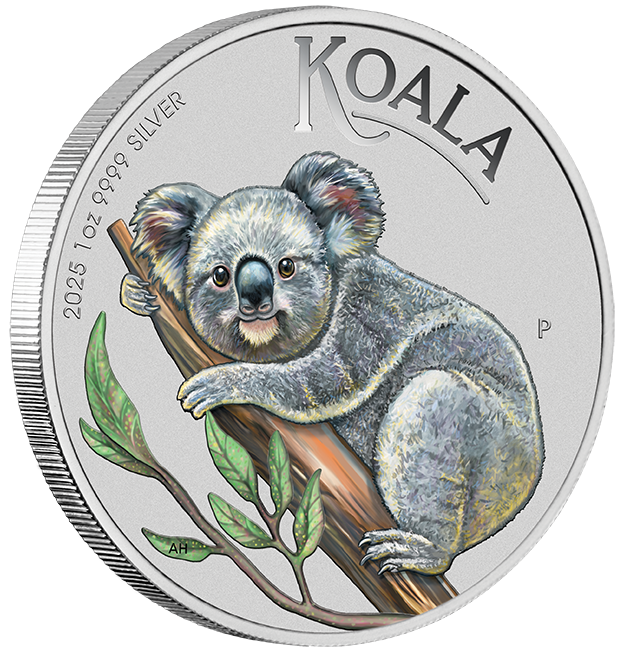 Perth Mint 2025 $1 Australian Koala - Brisbane Money Expo ANDA Special 1 oz Silver Coloured Coin in Card